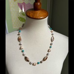 NWT BARSE Magnesite & She’ll Necklace Genuine Stones #BJ